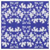 Blauwe bladeren. stof (Swatch)