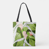 Blauwe bladeren tote bag (Achterkant)