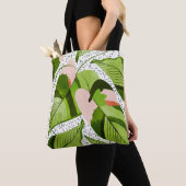 Blauwe bladeren tote bag (Dichtbij)