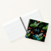 Blauwe bladeren van groene bladeren van oerwoud notitieboek (Binnen)