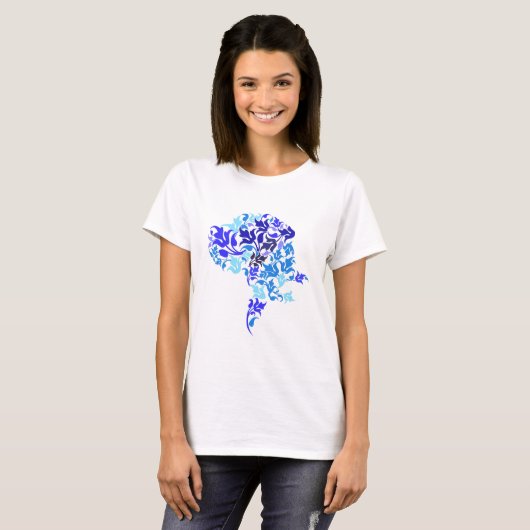 Blauwe bladluis Great Dane T-shirt (Voorkant volledig)