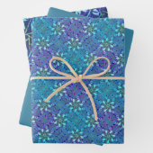 Blauwe bladpapieren papierbladen voor het afdrukke inpakpapier vel (In situ)