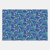 Blauwe bladpapieren papierbladen voor het afdrukke inpakpapier vel (Voorkant 3)