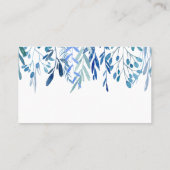 Blauwe blanco blanco plaatskaart plaatskaartje (Achterkant)