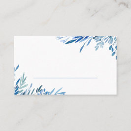 Blauwe blanco blanco plaatskaart plaatskaartje