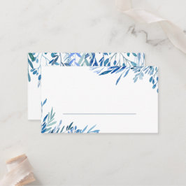 Blauwe blanco blanco plaatskaart plaatskaartje