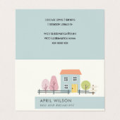 BLAUWE BLAUW BLUSH GARDEN HOME BED & BREAKFAST VISITEKAARTJE (Buitenkant ongevouwen)