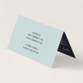 BLAUWE BLAUW BLUSH GARDEN HOME BED & BREAKFAST VISITEKAARTJE (Achterkant)