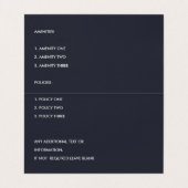 BLAUWE BLAUW BLUSH GARDEN HOME BED & BREAKFAST VISITEKAARTJE (Binnenkant ongevouwen)