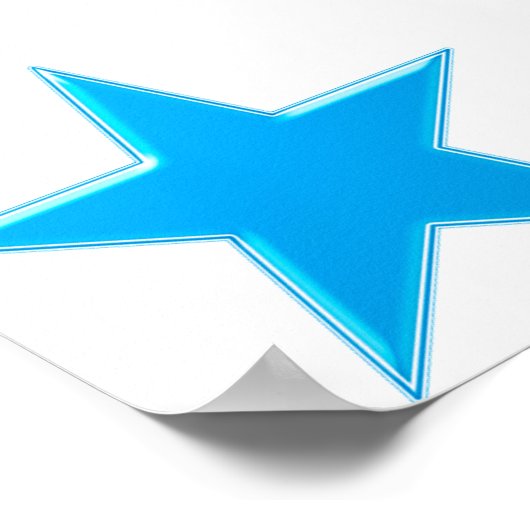 BLAUWE BLAUW IK HOOP VAN GYMNASTIEK POSTER (Hoek)