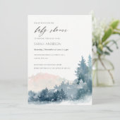 BLAUWE BLAUWE BLAUWE BABY SHOWER INVITE BEDANKKAART (Staand voorkant)