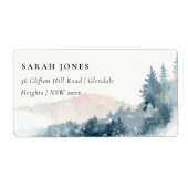 BLAUWE BLAUWE BLAUWE BLAUWE PIJNADRES ETIKET (Voorkant)