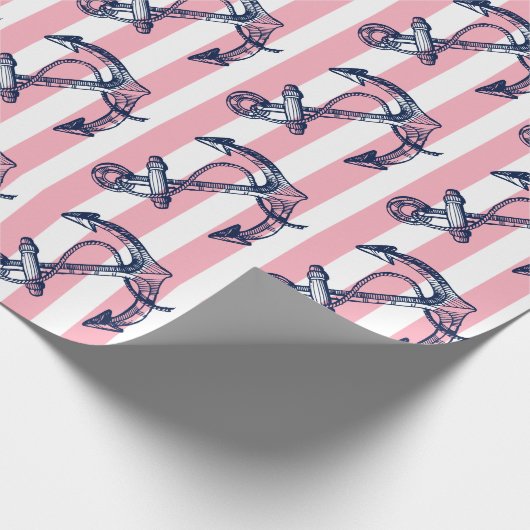 Blauwe, blauwe, blauwe, zwarte, witte of roze stre cadeaupapier (Hoek)