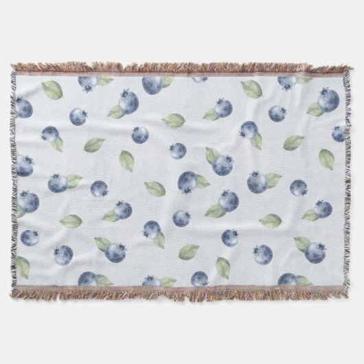 Blauwe Blauwe Bosbessen Fruit Deken (Voorkant)
