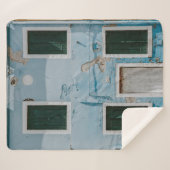 BLAUWE BLAUWE CONCRETE BOUW MET 2 VERHAAL SHERPA DEKEN (Voorkant (horizontaal))