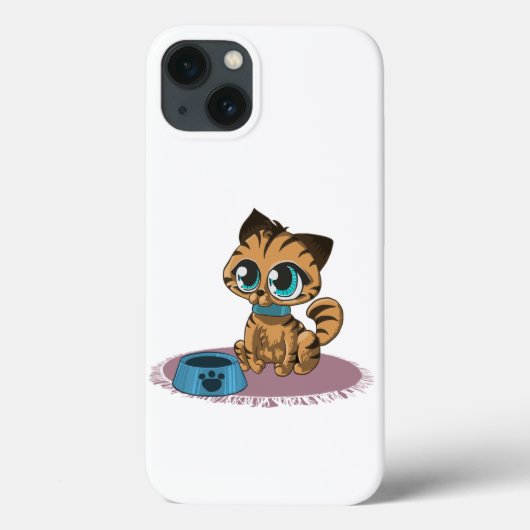 BLAUWE BLAUWE GEOOGDE KITTEN OP EEN PAARS MAT Case-Mate iPhone CASE (Achterkant)