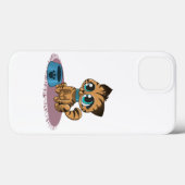 BLAUWE BLAUWE GEOOGDE KITTEN OP EEN PAARS MAT Case-Mate iPhone CASE (Achterkant (horizontaal))