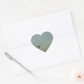 Blauwe blauwe hemdblauw hart sticker (Envelop)
