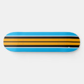 Blauwe blauwe hemel met blauwe rode kool racestrep persoonlijk skateboard (Horizontaal)