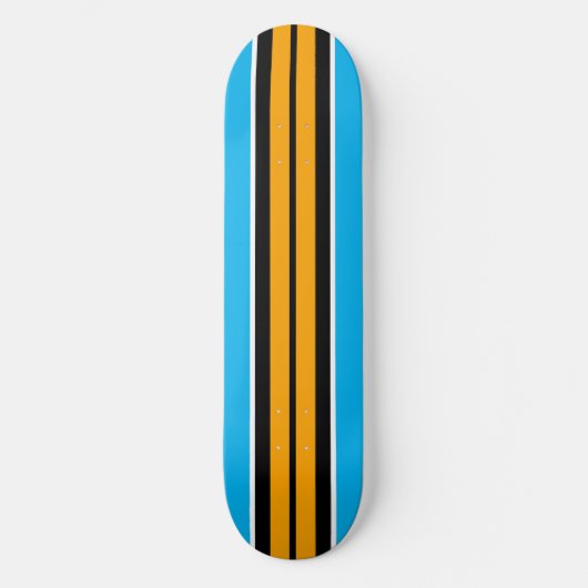 Blauwe blauwe hemel met blauwe rode kool racestrep persoonlijk skateboard (Voorkant)