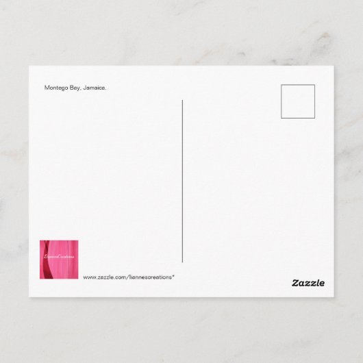 BLAUWE BLAUWE IN JAMAICA BRIEFKAART (Achterkant)