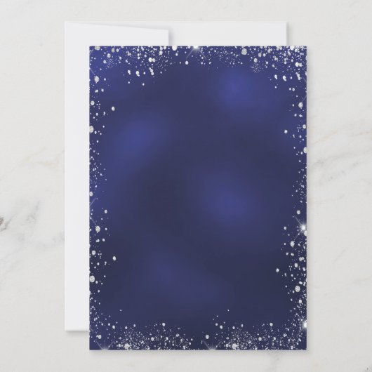 Blauwe blauwe jurk van de soort Quinceanera Kaart (Achterkant)