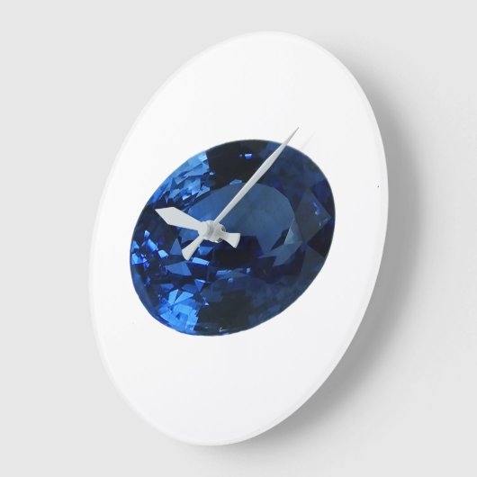 Blauwe blauwe ovale saffierblauw grote klok (Hoek)