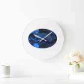 Blauwe blauwe ovale saffierblauw grote klok (Huis)