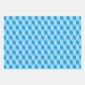 BLAUWE BLAUWE PAARSE GEOMETRISCHE KUBPATRONEN INPAKPAPIER VEL (Voorkant)