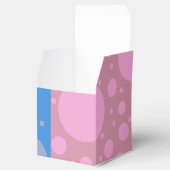 Blauwe & Blauwe Stippen Favor Box Bedankdoosjes (Geopend)