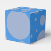 Blauwe & Blauwe Stippen Favor Box Bedankdoosjes (Achterkant)
