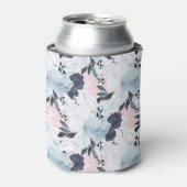 Blauwe blauwe Waterverf Blikjeskoeler (Blikje Voorkant)