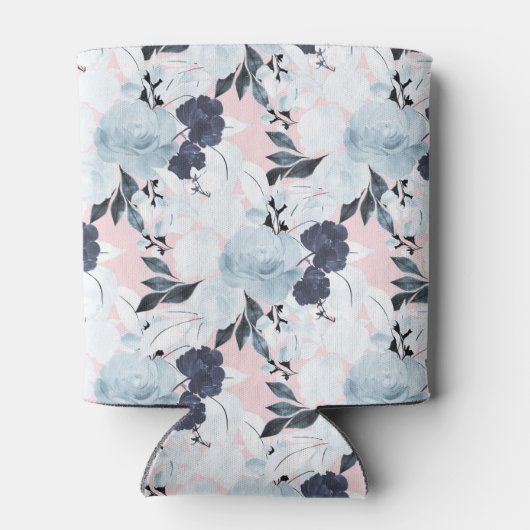 Blauwe blauwe Waterverf Blikjeskoeler (Achterkant)