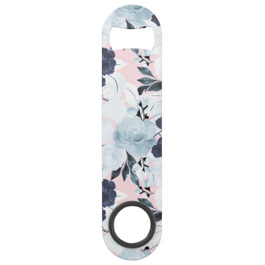 Blauwe blauwe Waterverf Speed Flessenopener (Voorkant)