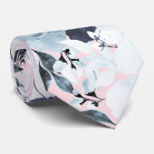 Blauwe blauwe Waterverf Stropdas (Opgerold)