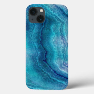 Blauwe Blauwgroen geagattextuur Case-Mate iPhone Case