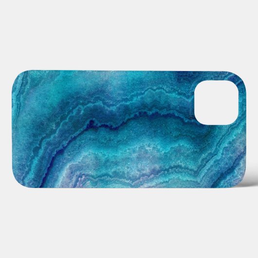 Blauwe Blauwgroen geagattextuur Case-Mate iPhone Case (Achterkant (horizontaal))