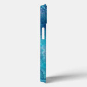 Blauwe Blauwgroen geagattextuur Case-Mate iPhone Case (Achterkant / Rechts)