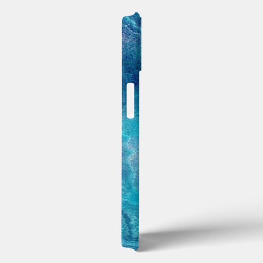 Blauwe Blauwgroen geagattextuur Case-Mate iPhone Case (Achterkant / Rechts)