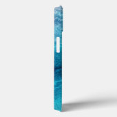 Blauwe Blauwgroen geagattextuur Case-Mate iPhone Case (Achterkant / Rechts)