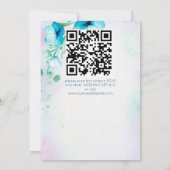 Blauwe blauwgroen groene bloemen, allemaal in één  kaart (Achterkant)