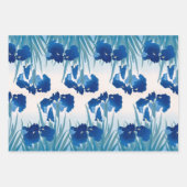 Blauwe & Blauwgroen irissen Inpakpapier Vel (Voorkant 2)