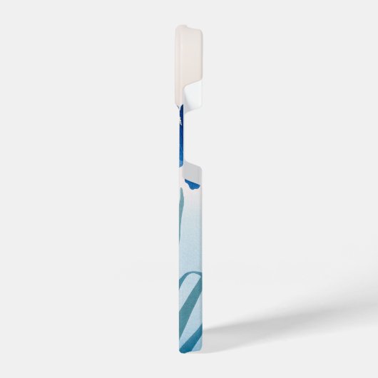 Blauwe & Blauwgroen irissen iPhone Hoesje (Linkerkant)