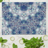 Blauwe Blauwgroen keukenhanddoek voor Bohemian Cot (Gevouwen)