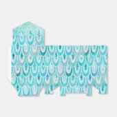 Blauwe Blauwgroen kleine zeemeerminnen schaaltjes Bedankdoosjes (Uitgevouwen)