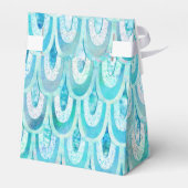 Blauwe Blauwgroen kleine zeemeerminnen schaaltjes Bedankdoosjes (Achterkant)