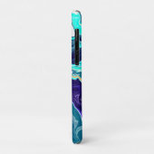 Blauwe Blauwgroen oceaanzwemmen Marmer Fluid Art Case-Mate iPhone Case (Achterkant/links)