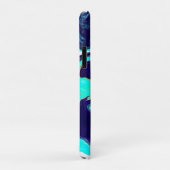 Blauwe Blauwgroen oceaanzwemmen Marmer Fluid Art Case-Mate iPhone Case (Achterkant/rechts)