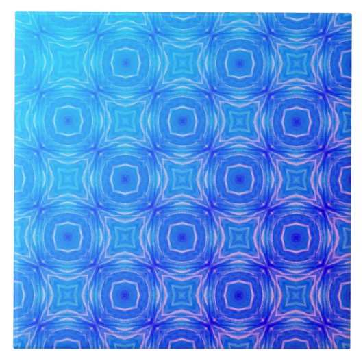 Blauwe, Blauwgroen, Paarse en roze samenzweertjes Tegeltje (Voorkant)