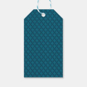 Blauwe Blauwgroen Retro Tides van de Kerstvibes Cadeaulabel (Achterkant)